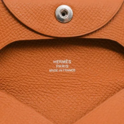 Pre-owned Hermes Brown Epsom Leather Coin Purse/coin Case ()