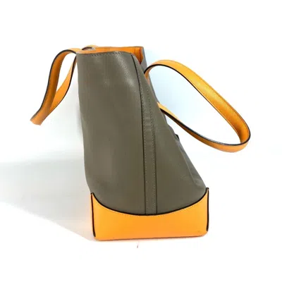 Pre-owned Hermes Grayish Yellow Epsom Leather Evercalf Leather Shoulder Bag Tote Bag ()