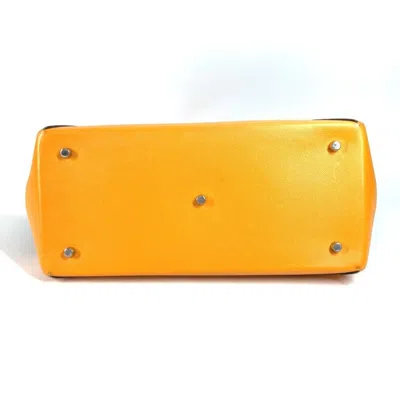 Pre-owned Hermes Grayish Yellow Epsom Leather Evercalf Leather Shoulder Bag Tote Bag ()