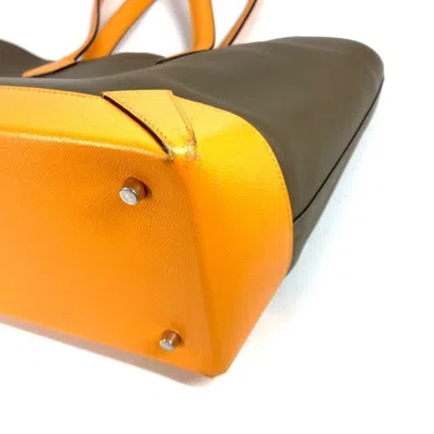 Pre-owned Hermes Grayish Yellow Epsom Leather Evercalf Leather Shoulder Bag Tote Bag ()
