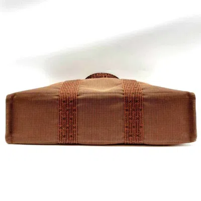 Pre-owned Hermes Her Line Brown Canvas Handbag Tote Bag ()