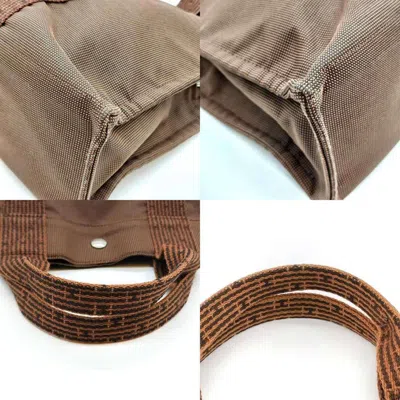 Pre-owned Hermes Her Line Brown Canvas Handbag Tote Bag ()