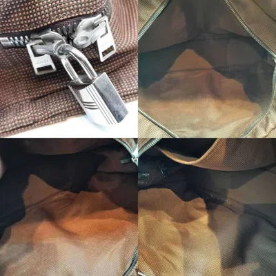 Pre-owned Hermes Her Line Brown Canvas Handbag Tote Bag ()