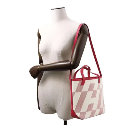 Pre-owned Hermes Kara Swift Leather Toile H Handbag Tote Bag ()
