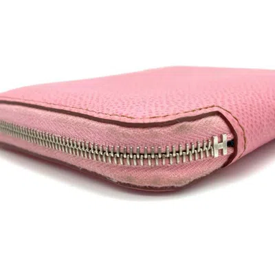 Pre-owned Hermes Pink Rose Confetti Epsom Leather Coin Purse/coin Case ()