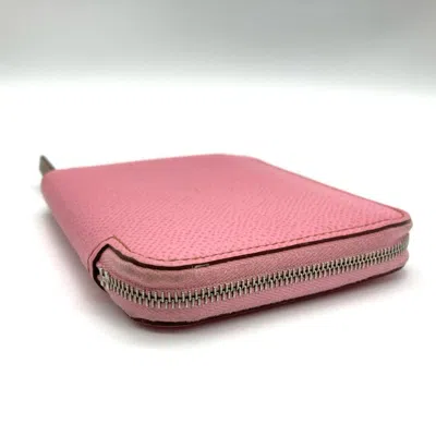 Pre-owned Hermes Pink Rose Confetti Epsom Leather Coin Purse/coin Case ()