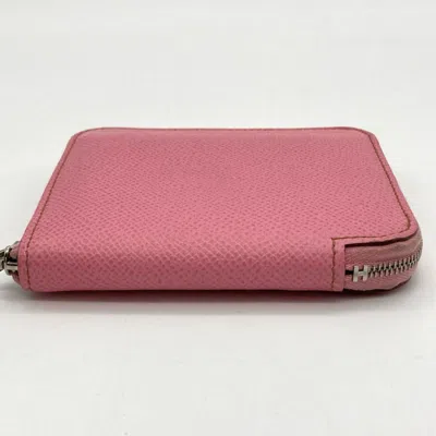 Pre-owned Hermes Pink Rose Confetti Epsom Leather Coin Purse/coin Case ()