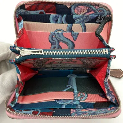 Pre-owned Hermes Pink Rose Confetti Epsom Leather Coin Purse/coin Case ()