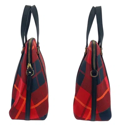 Pre-owned Kate Spade Black Red Color Canvas Leather Handbag Shoulder Bag ()