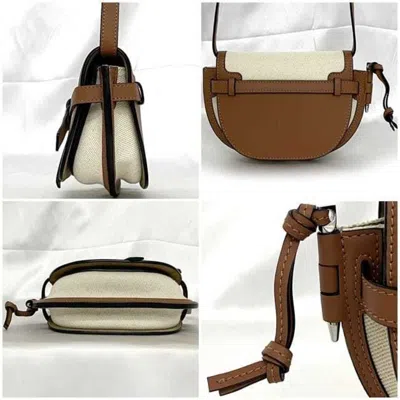 Pre-owned Loewe Brown Cotton Canvas Pochette Shoulder Bag ()