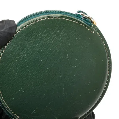 Pre-owned Loewe Green Leather Coin Purse/coin Case ()