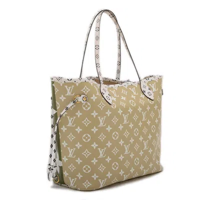 Pre-owned Louis Vuitton Beige Khaki White Monogram Tote Bag ()