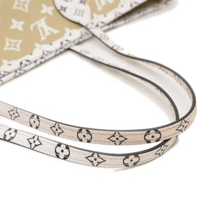 Pre-owned Louis Vuitton Beige Khaki White Monogram Tote Bag ()