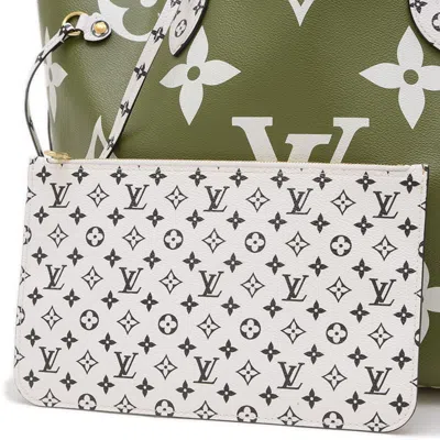 Pre-owned Louis Vuitton Beige Khaki White Monogram Tote Bag ()