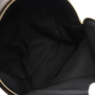 Pre-owned Louis Vuitton Black Brown Coated Canvas Pvc Monogram Leather Backpack ()
