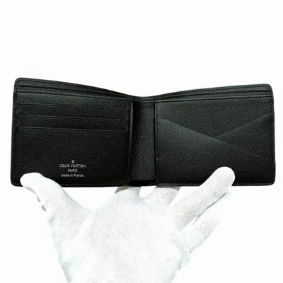 Pre-owned Louis Vuitton Black Gray Monogram Eclipse Wallet (bi-fold) () In Multi