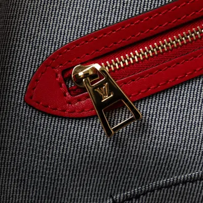 Pre-owned Louis Vuitton Blue Red Color Denim Leather Shoulder Bag Tote Bag ()