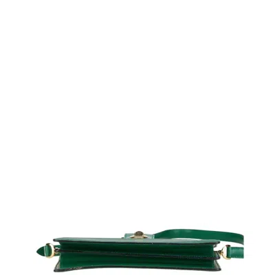 Pre-owned Louis Vuitton Borneo Green Leather Shoulder Bag ()