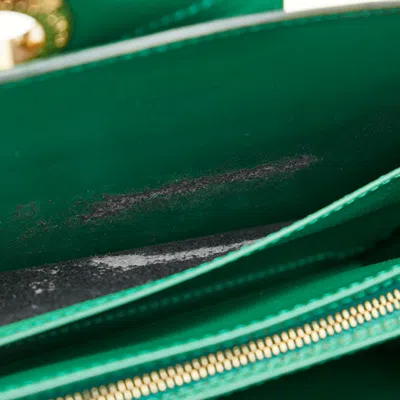 Pre-owned Louis Vuitton Borneo Green Leather Shoulder Bag ()