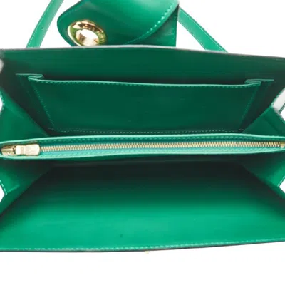 Pre-owned Louis Vuitton Borneo Green Leather Shoulder Bag ()