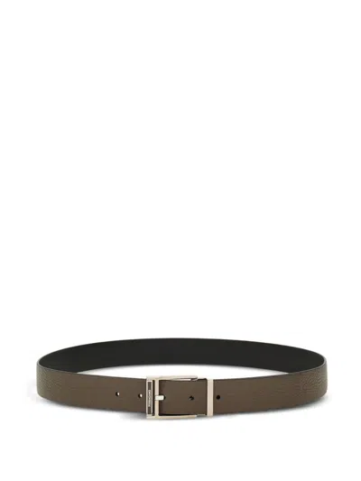 Ferragamo Reversible And Adjustable Belt In Brown