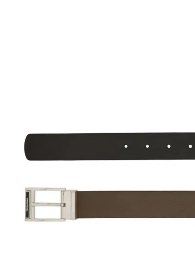 Ferragamo Reversible And Adjustable Belt In Brown