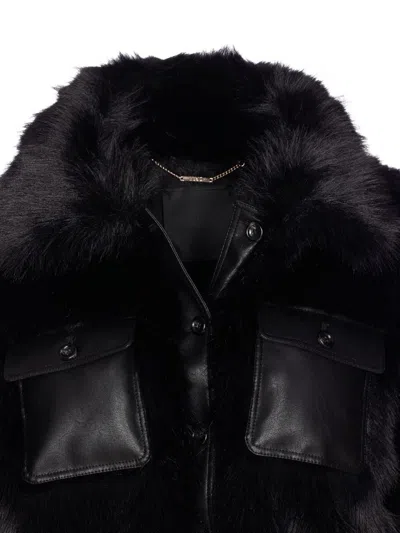 Liu •jo Giubbino In Ecopelliccia Nero In Black