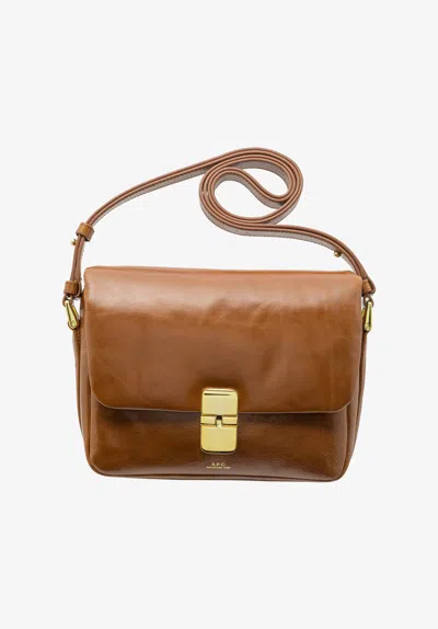 Apc A.p.c. Brown Vachette Crossbody Bag In Brown