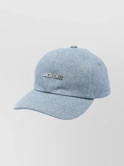 Jacquemus Curved Brim Cap For Everyday Wear In Blue
