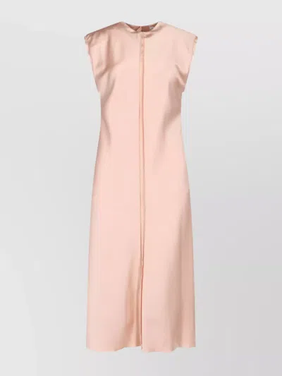 Ami Alexandre Mattiussi Sleeveless Knee Length Dress With Seam Design In Pink
