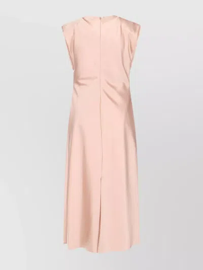 Ami Alexandre Mattiussi Sleeveless Knee Length Dress With Seam Design In Pink