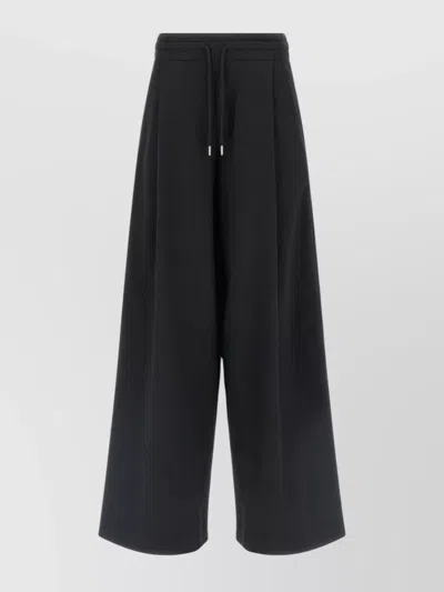 Dries Van Noten Pleated Drawstring Track Pants In Black