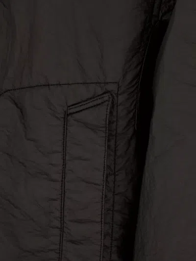 C.p. Company Synthetic Leather Jacket Featuring Pockets In Brown