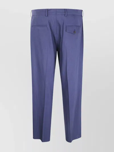 Paul Smith Men's Trousers With Back Pockets And Belt Loops In Blue
