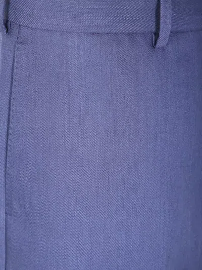 Paul Smith Men's Trousers With Back Pockets And Belt Loops In Blue