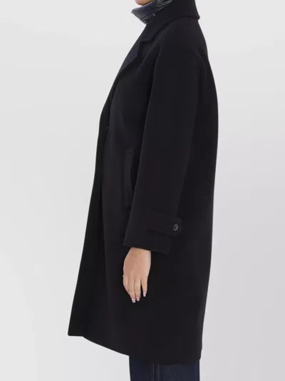 Herno Lightweight Wool And Nylon Outerwear In Black