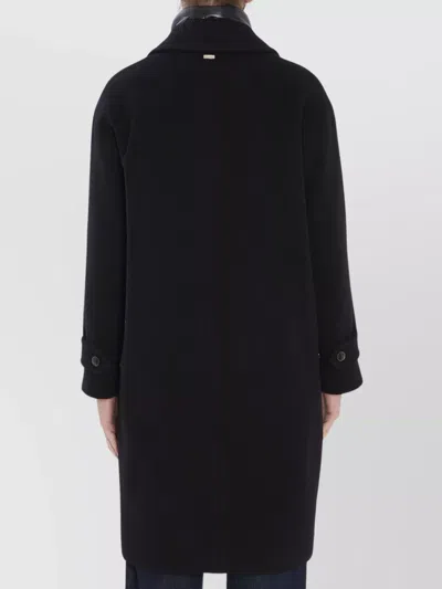 Herno Lightweight Wool And Nylon Outerwear In Black