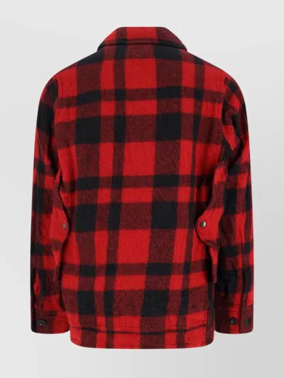 Junya Watanabe Checked Press-stud Shirt Jacket In Multi