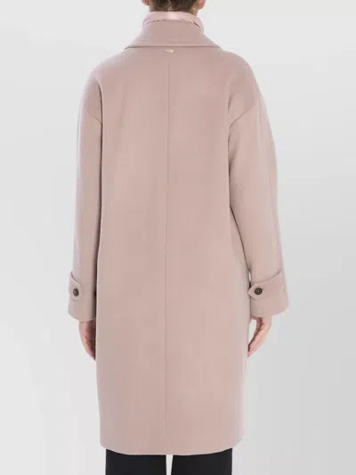 Herno Lightweight Wool And Nylon Outerwear In Pink