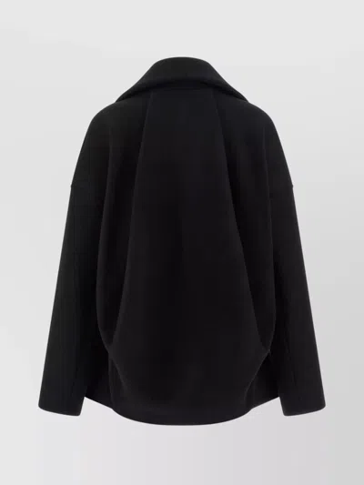 Rick Owens Black Wool Draculimo Structured Jacket