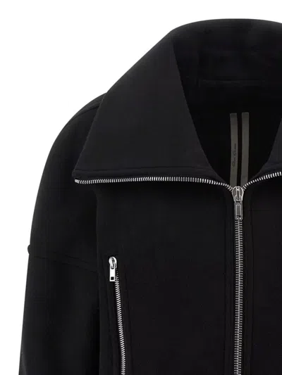 Rick Owens Black Wool Draculimo Structured Jacket