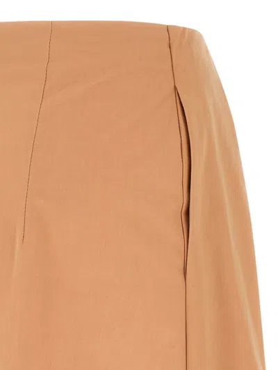 Dries Van Noten High Waist Midi Pleated Skirt In Brown