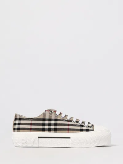 Burberry Cotton Sneaker With Vintage Check Pattern In Multi