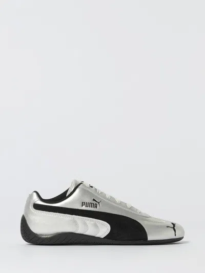 Puma Silver Speedcat Metallic Sneakers In Gray