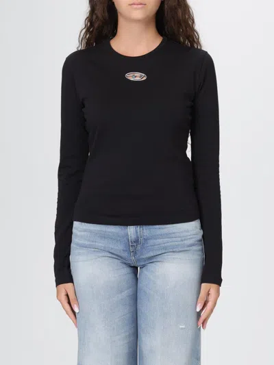 Diesel Long Sleeve Sweater In Black