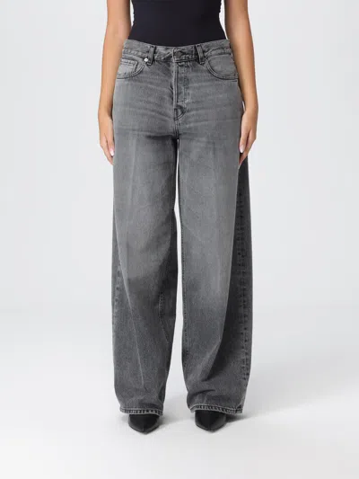 Haikure Grey Flanel Jeans Belt Loops In Gray