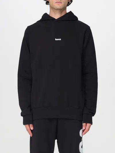 Disclaimer Hooded Graphic-print Sweater In Black