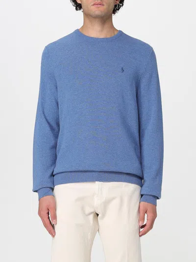 Polo Ralph Lauren Logo Wool Sweater In Blue