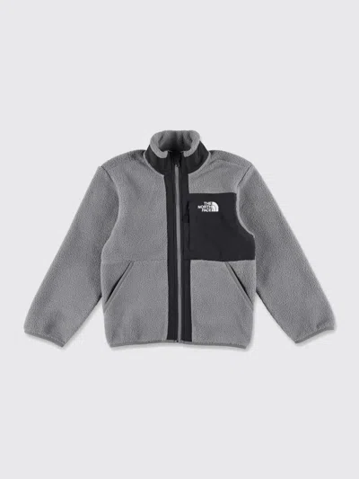 The North Face North Face Kids Zip-up Fleece Jacket In Gray