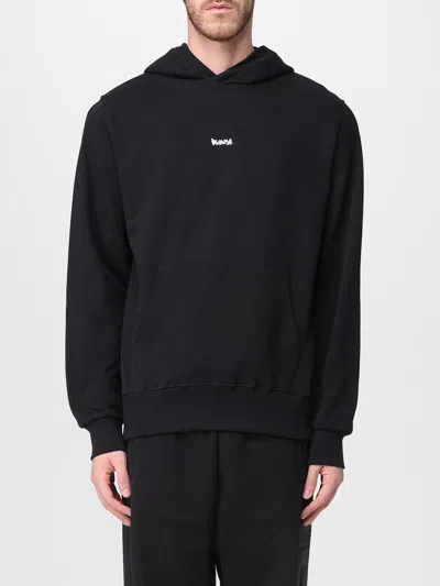 Disclaimer Hooded Graphic-print Sweater In Black